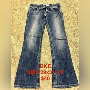 BKE Women's Dark Blue Flare Jeans